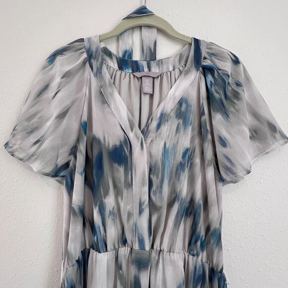 H & M V-Neck Tie-Front Dress, Tie Dye, Size Medium - Picture 5 of 12